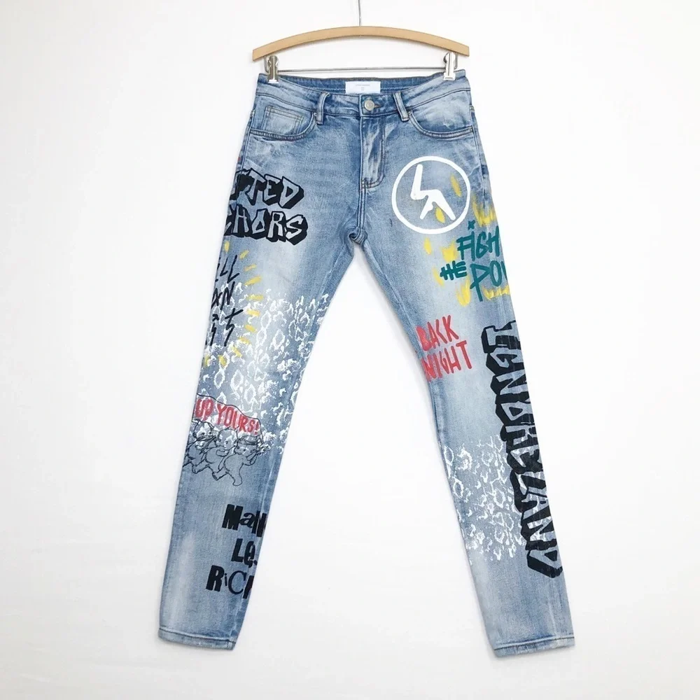 Lifted  Anchor graphic, print, straight leg jeans